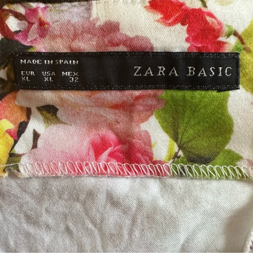 Zara Strapless Dress Floral size L Women - Picture 6 of 16